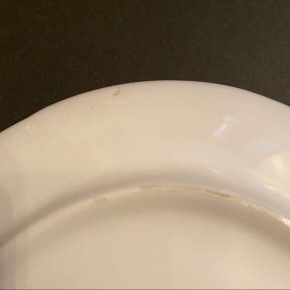 CERAMICA CUORE PLATE PLATTER ITALIAN POTTERY WHITE ORANGE PUMPKIN LEAVES HOME - Picture 12 of 14